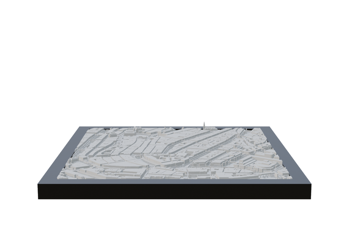 Amsterdam, framed 3D-printed cityscape by Mini City Prints