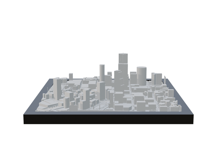 Atlanta, framed 3D-printed cityscape by Mini City Prints