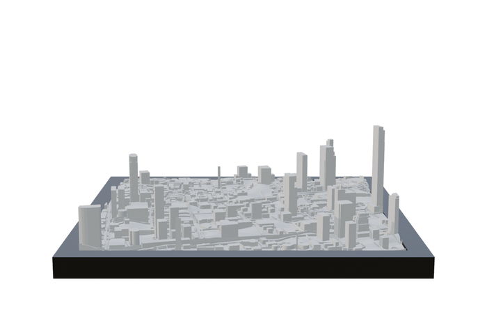Bangkok, framed 3D-printed cityscape by Mini City Prints