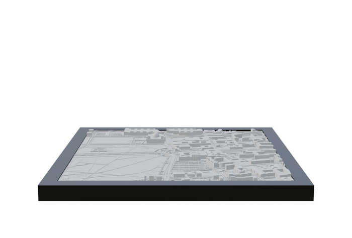Berlin, framed 3D-printed cityscape by Mini City Prints