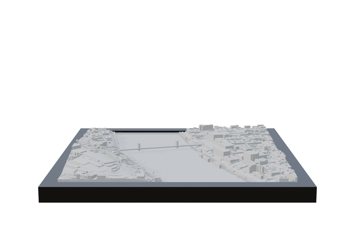 Budapest, framed 3D-printed cityscape by Mini City Prints