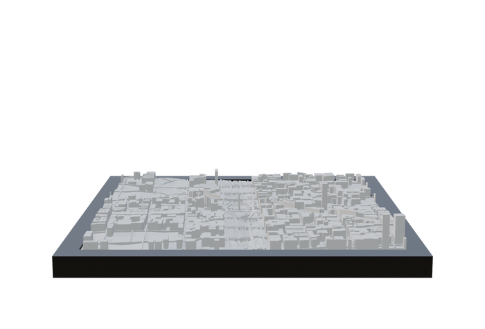 Buenos Aires, framed 3D-printed cityscape by Mini City Prints