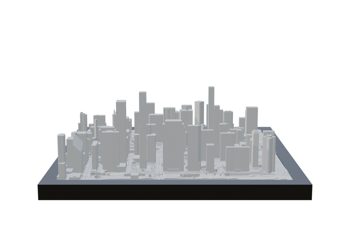 Chicago, framed 3D-printed cityscape by Mini City Prints
