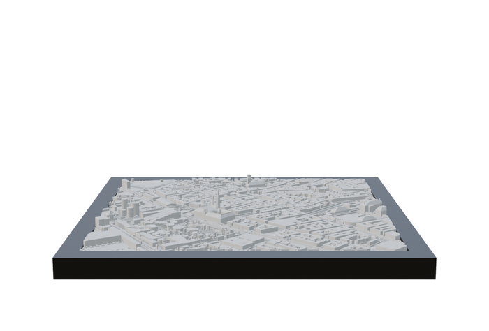 Copenhagen, framed 3D-printed cityscape by Mini City Prints