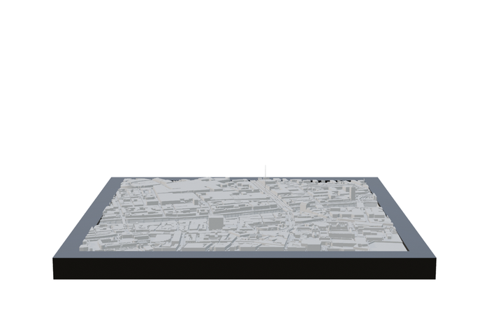 Dublin, framed 3D-printed cityscape by Mini City Prints