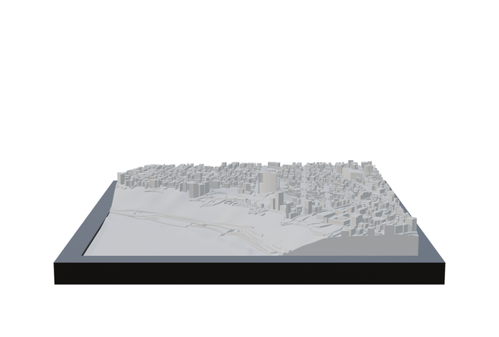 Lima, framed 3D-printed cityscape by Mini City Prints