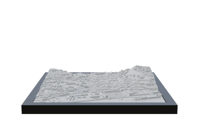 Lisbon, framed 3D-printed cityscape by Mini City Prints