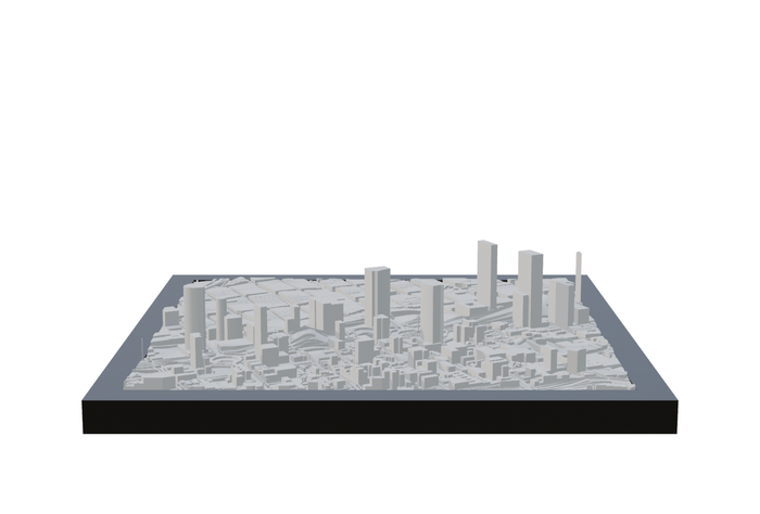 Mexico City, framed 3D-printed cityscape by Mini City Prints
