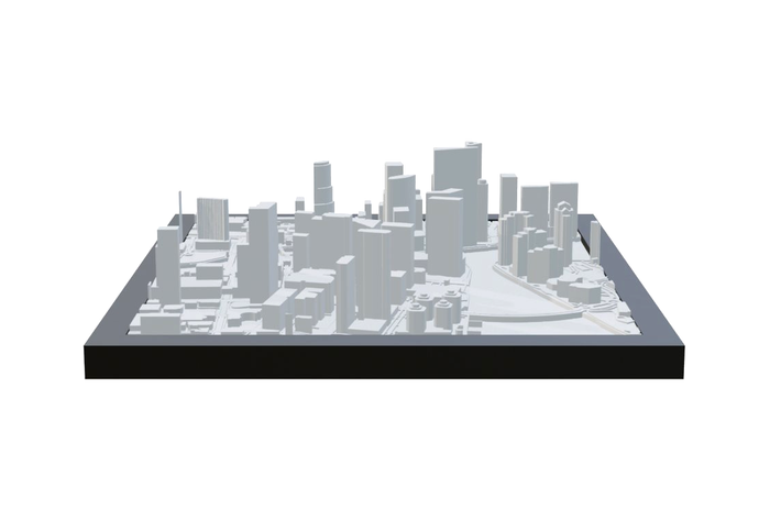 Miami — framed 3D-printed cityscape by Mini City Prints