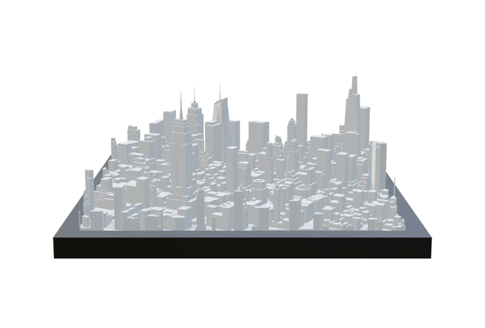 NYC - Midtown Manhattan — framed 3D-printed cityscape by Mini City Prints
