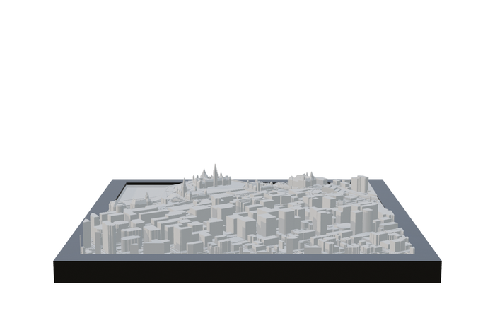 Ottawa, framed 3D-printed cityscape by Mini City Prints