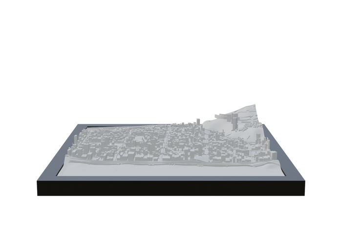 Rio de Janeiro, framed 3D-printed cityscape by Mini City Prints