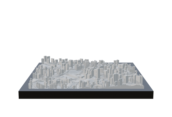 São Paulo, framed 3D-printed cityscape by Mini City Prints