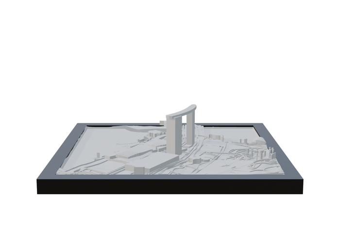 Singapore, framed 3D-printed cityscape by Mini City Prints