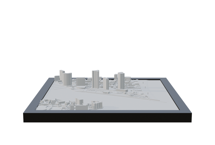 South Beach, framed 3D-printed cityscape by Mini City Prints
