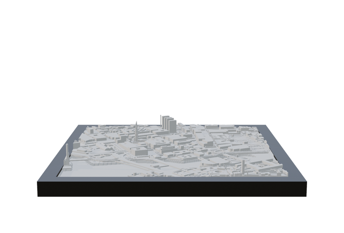 Stockholm, framed 3D-printed cityscape by Mini City Prints
