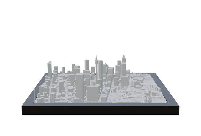 Sydney, framed 3D-printed cityscape by Mini City Prints