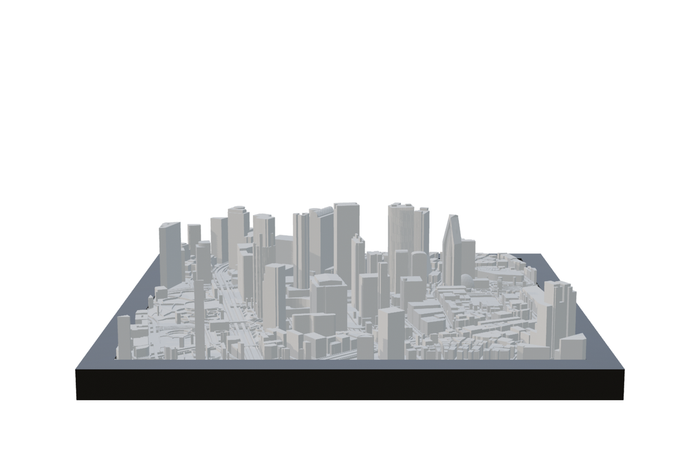 Tokyo, framed 3D-printed cityscape by Mini City Prints