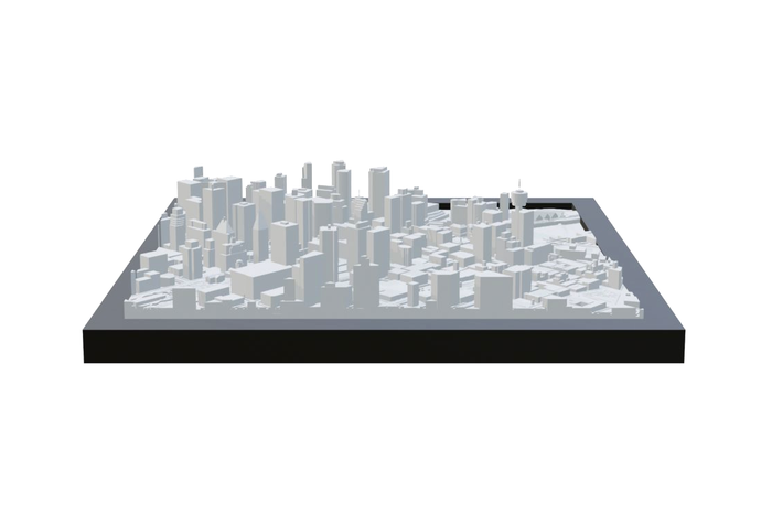 Vancouver — framed 3D-printed cityscape by Mini City Prints