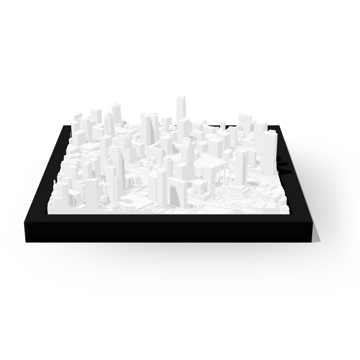 Montreal, framed 3D-printed cityscape by Mini City Prints