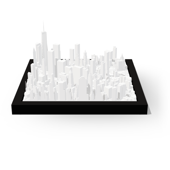 New York, framed 3D-printed cityscape by Mini City Prints