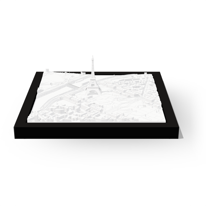 Paris, framed 3D-printed cityscape by Mini City Prints