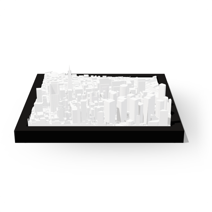 San Francisco, framed 3D-printed cityscape by Mini City Prints