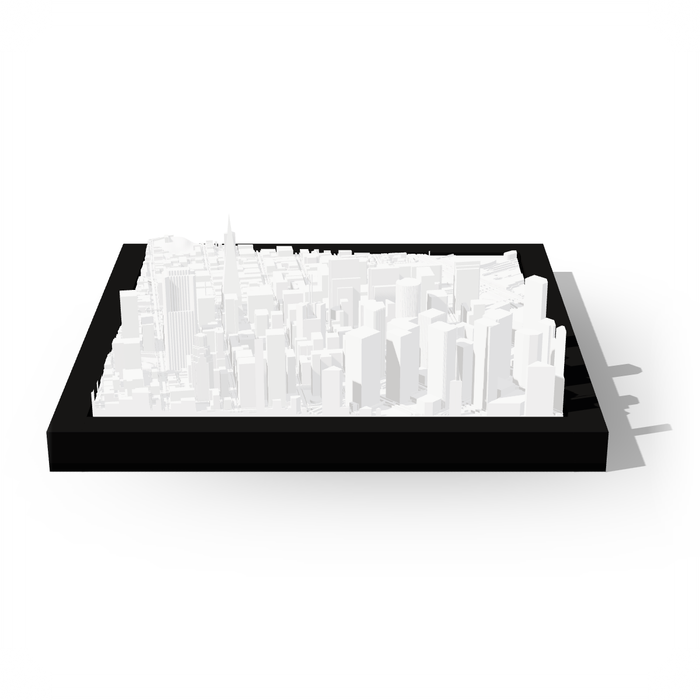 San Francisco, framed 3D-printed cityscape by Mini City Prints