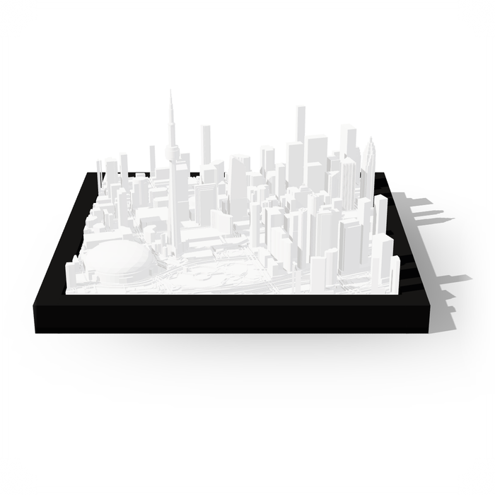 Toronto, framed 3D-printed cityscape by Mini City Prints