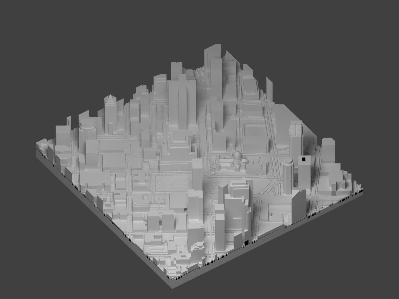 The Standard 3D city model built from that same square