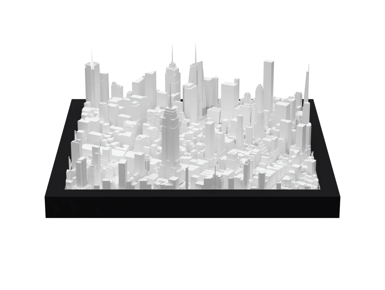 New York - Midtown Manhattan, a 3D-printed cityscape by Mini City Prints