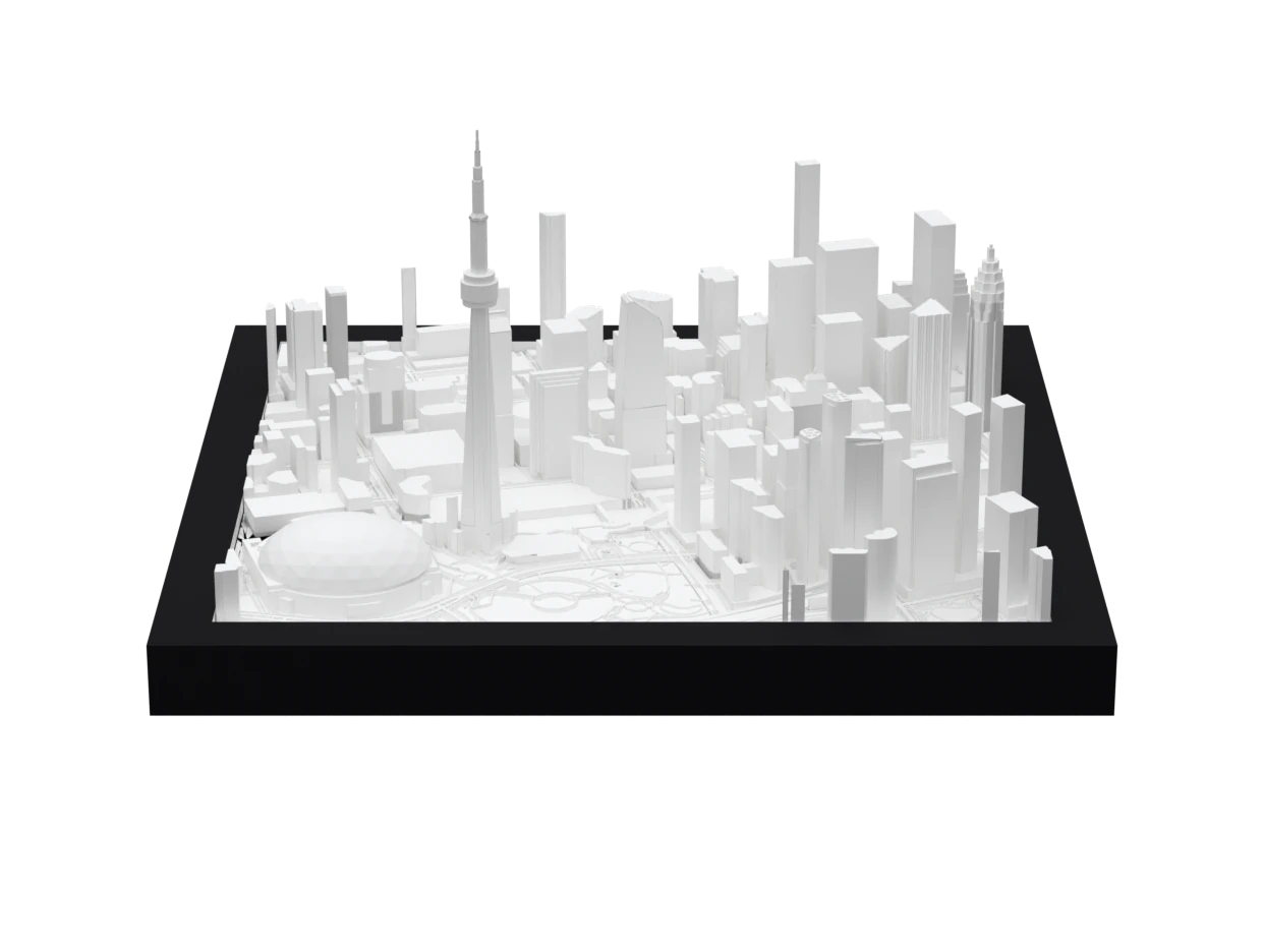 Toronto, a 3D-printed cityscape by Mini City Prints